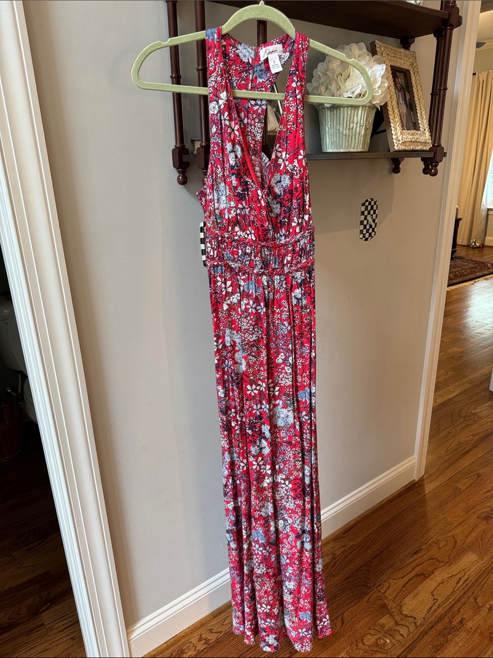 Red Floral Maxi Dress